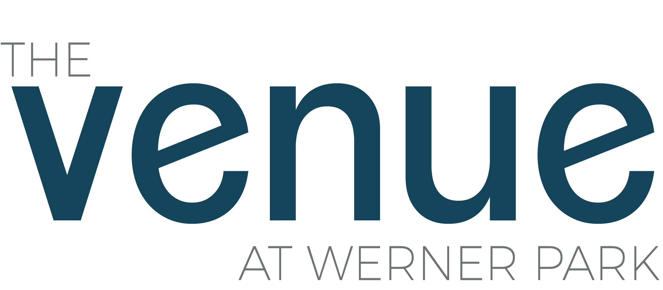 The blue text on a green background reads "The Venue at Werner Park.".